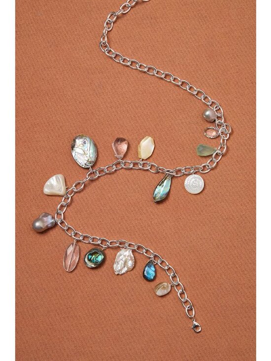 CHAN LUU for FWRD Stoned Pendant Belt in Multi main image 6
